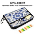 thumbnail image 2 of Accordion File Organizer with Zip Closure 13 Pockets Expanding File Folder Letter A4 Paper Document Organizer for Home Office Blue and White Batik Pattern, 2 of 7