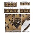thumbnail image 3 of Kitchen Cafe Valance Curtain for Small Windows,Aztec Ethnic on Brown Rod Pocket Short Valances Southwest Indian Tribal Texture Window Treatment Panel for Living Room/Bedroom/Bathroom,42x18in, 3 of 9