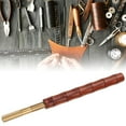 Wooden Handle Edge Oil Pen Brass Edge Dye Roller Applicator DIY Leather