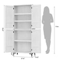 thumbnail image 3 of Danolapsi Kitchen Pantry Cabinet,71" Tall Kitchen Pantry Storage Cabinet with 4 Doors,5 Tier Bathroom Cabinet with Adjustable Shelves,Kitchen Pantry Hutch with Storage for Kitchen,Dining Room, 3 of 9