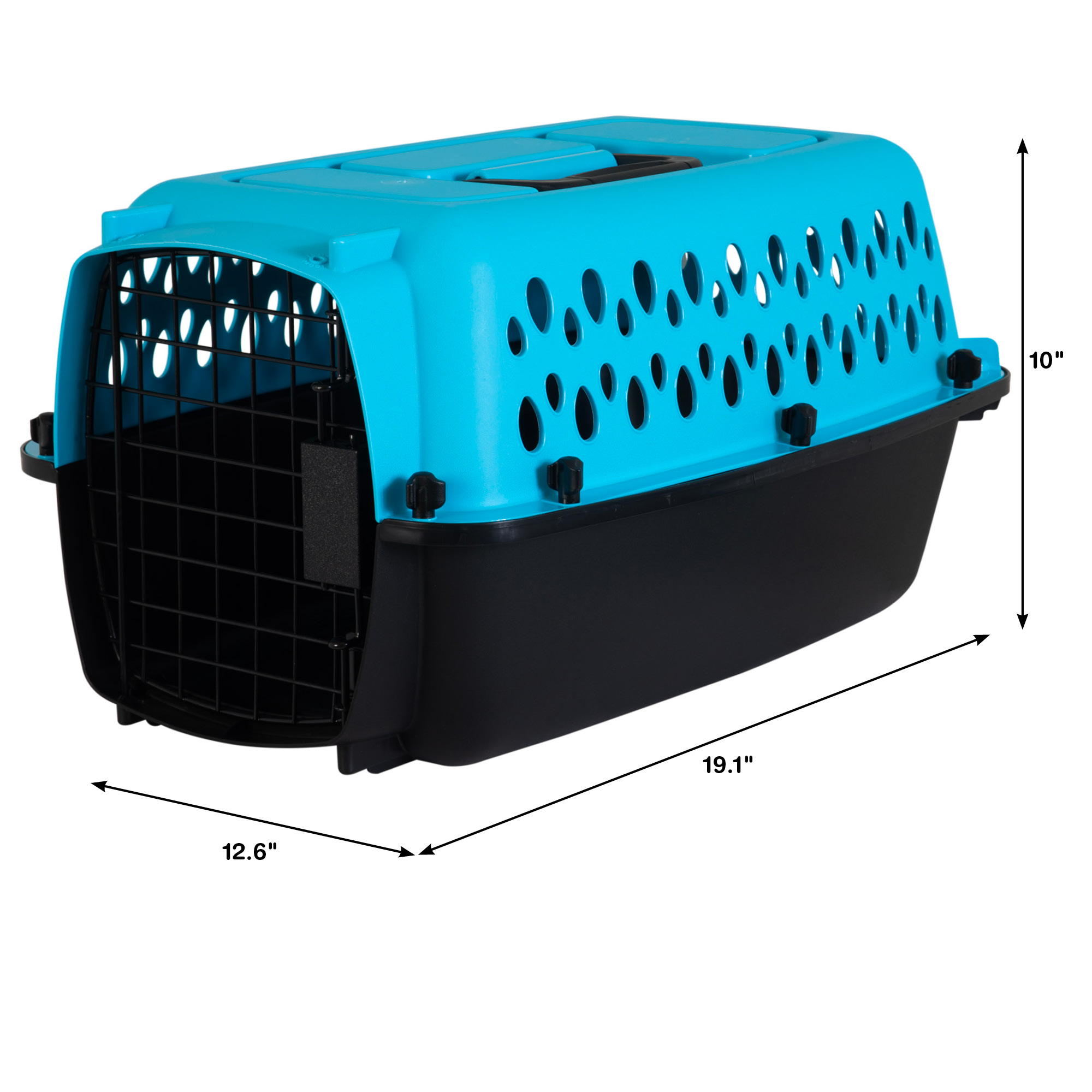 Petmate Pet Porter 19" Travel Fashion Dog Kennel Portable Small Pet Carrier for Dogs Upto 10 lb, Blue - image 3 of 8