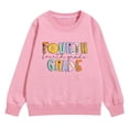 thumbnail image 5 of YunPes Fourth Grade Girls Sweatshirt Long Sleeve Crewneck Print Pullovers Oversized Spring Autumn Tops for Kids Back to School, 5 of 7