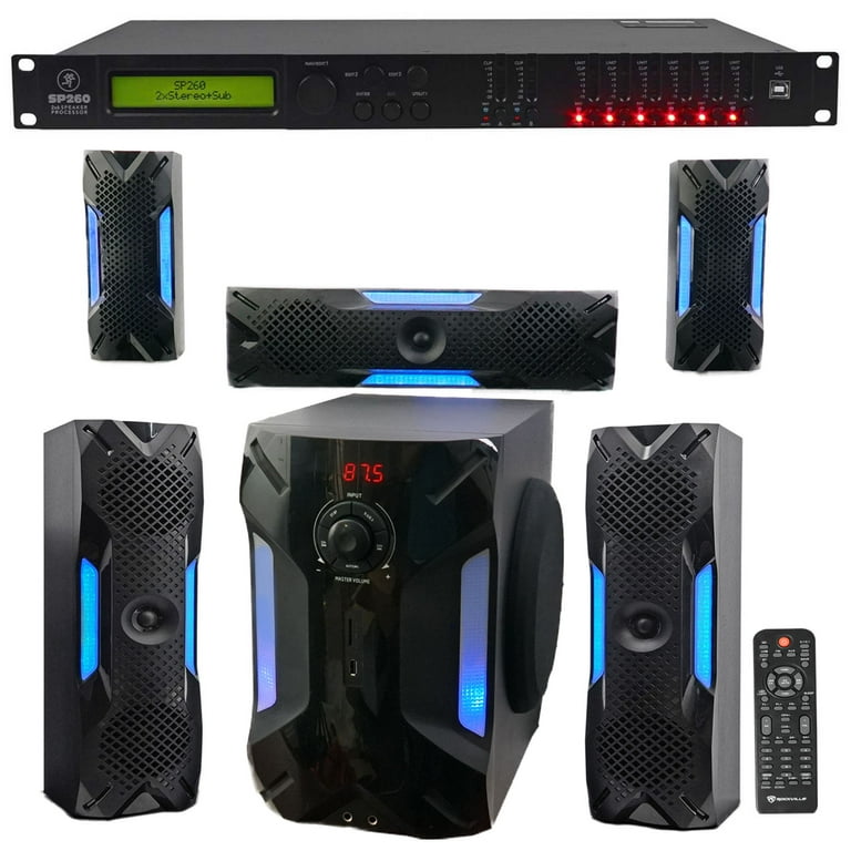 Mackie SP260 2x6 PA Speaker System Sound Processor Optimizer+Home