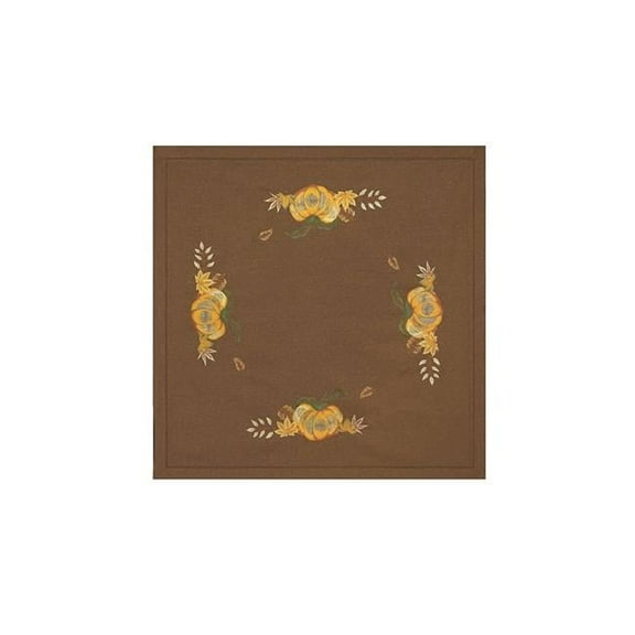 Heritage Lace PK-3434NM Pumpkin Patch 34 x 34 in. Topper - Nutmeg