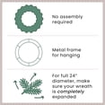 thumbnail image 6 of Northlight 24" Unlit Mixed Pine with Blueberries, Pine Cones and Ice Twigs Christmas Wreath, 6 of 6