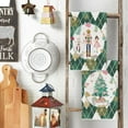 thumbnail image 6 of &nbsp;SOME THING Green Nutcrackers Tree Christmas Kitchen Towels Dish Towels, 18x26 Inch Gift Box Snowflake Winter Decoration Hand Towels Set of 2, 6 of 6
