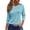 1# Light Blue, variant on 3/4 Length Sleeve Womens Tops 2026 Summer Fashion Crew Neck Cute Tunic Tops Basic Tees Blouses Loose Fit Pullover White 3XL