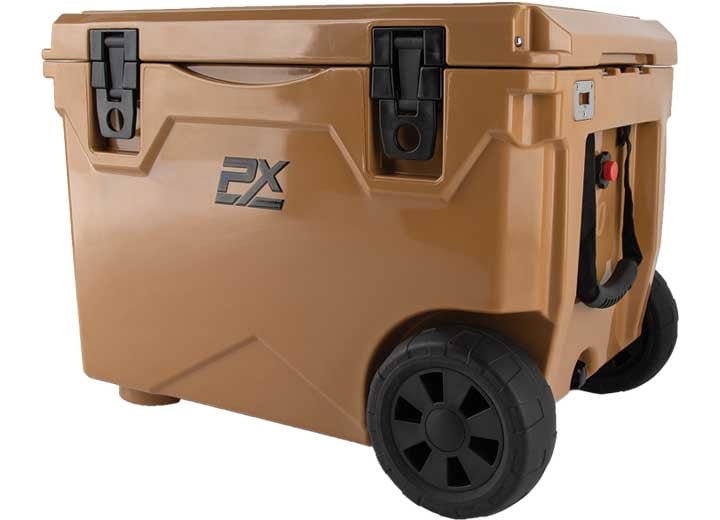 ProMaxx CLR80071C 50-Quart Sportsman Cooler With Wheels And Pull Handle Coffee