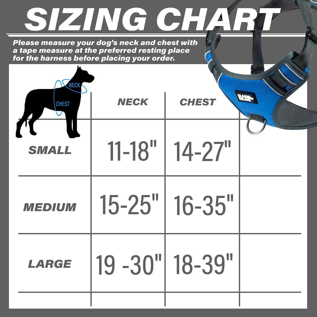 The Comfort Dog Harness With Mesh Padded Vest Blue- Small Breeds