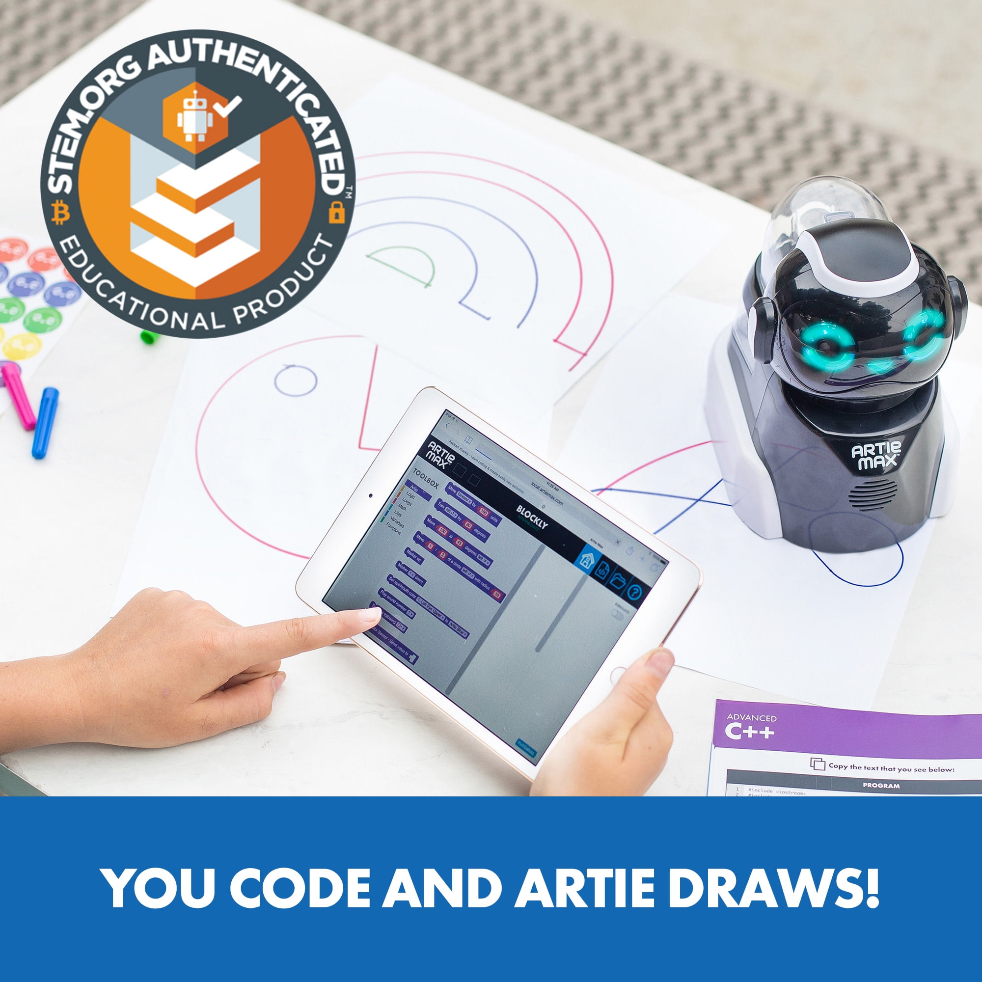 Educational Insights Artie Max Coding and Drawing Robot, Children's Stem Toy, Boys and Girls Ages 8+