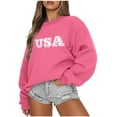 thumbnail image 1 of Qiopertar Mode Femmes Col Rond Manches Longues Imprimé Chandail en Molleton Ample Blouse Hauts Liquidation Livraison Gratuite à Moins de 5$ jusqu'à 90 % de Réduction, 1 of 4