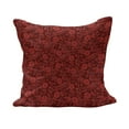 thumbnail image 1 of Flower Fluffy Throw Pillow Cushion Cover, Floral Details with Leaves Swirls Romantic Vivid Vibrant Pattern Art Print, Decorative Square Accent Pillow Case, 16" x 16", Burgundy and Red, by Ambesonne, 1 of 5