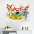 thumbnail image 1 of Circus Tapestry, Carnival Many Rides and Shops Illustration Landscape Cloudy Sky View Print, Fabric Wall Hanging Decor for Bedroom Living Room Dorm, 2 Sizes, Multicolor, by Ambesonne, 1 of 1