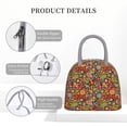 thumbnail image 4 of Easygdp Hippie Peace Love Bolsa de Almuerzo Insulada Grande, Forro de Aluminio, Diseño Espacioso, a Prueba de Fugas, Ideal para Trabajo, Picnics, Viajes y Actividades al Aire Libre, 4 of 6