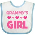 thumbnail image 3 of Inktastic Grammy's Girl Granddaughter Girls Baby Bib, 3 of 4