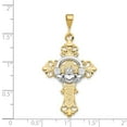 thumbnail image 3 of 14K Two-Tone Gold Charm Pendant Themed 47 mm 24 Claddagh Cross, 3 of 3