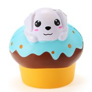Squishy Dog Puppy Puff Cake 10cm Stress Balls Slow Rising With Packaging Collection Gift Soft Toy
