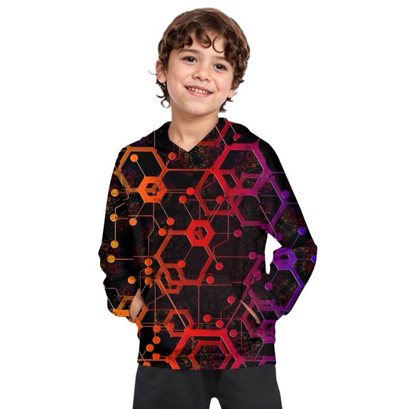HCYSFG Boys 3D Graphic Printed Sweatshirt Long Sleeve Crewneck Pullover Casual Loose Fit Fit Fall Back to School Top