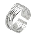 thumbnail image 1 of Anillos ajustables de varias capas Qarigey para hombre y mujer anillo abierto de moda blanco, 1 of 6
