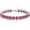 Simulated Red Ruby 7", variant on 7mm Round Cut White Cubic Zirconia Tennis Bracelet in Sterlin Silver Plate for Women, 7"