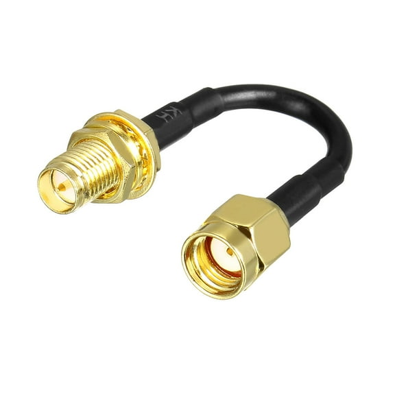Uxcell Antenna Extension Cable RP-SMA Male to RP-SMA Female Low Loss 50 ohm 2-inch