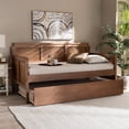 thumbnail image 2 of Baxton Studio Toveli Vintage French Inspired Ash Wanut Finished Wood and Synthetic Rattan Daybed with Trundle, 2 of 11