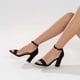 thumbnail image 4 of Amzcrzy Zapatos de mujer,Zapatos de mujer,Zapatillas de mujer, Sandalias de punta abierta para mujer, de moda, de color liso, informales, cómodas, de tacón alto y grueso con hebilla. Sandalias Mujer, 4 of 8