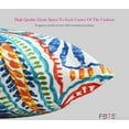 thumbnail image 4 of FBTS Prime Outdoor Pillows with Insert Red and Blue Paisley Patio Accent Throw Pillows 18x18 inch Square Decorative Pillows for Couch Bed Sofa Patio Garden Furniture, 4 of 7