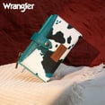 thumbnail image 7 of Wrangler Wallets for Women Slim Bifold Credit Card Holder, Cow Print-Light Turquoise, 7 of 7
