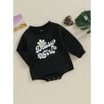 thumbnail image 3 of Bagilaanoe Newborn Baby Girl Oversized Romper Sweatshirt Long Sleeve Bodysuits Letter Print Pullover 3M 6M 12M 18M Infant Casual Tee Tops, 3 of 8