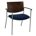 thumbnail image 6 of KFI Studios Evolve Big & Tall Dining Chair with Arms, Chocolate Wood Back, Black Seat, 6 of 6