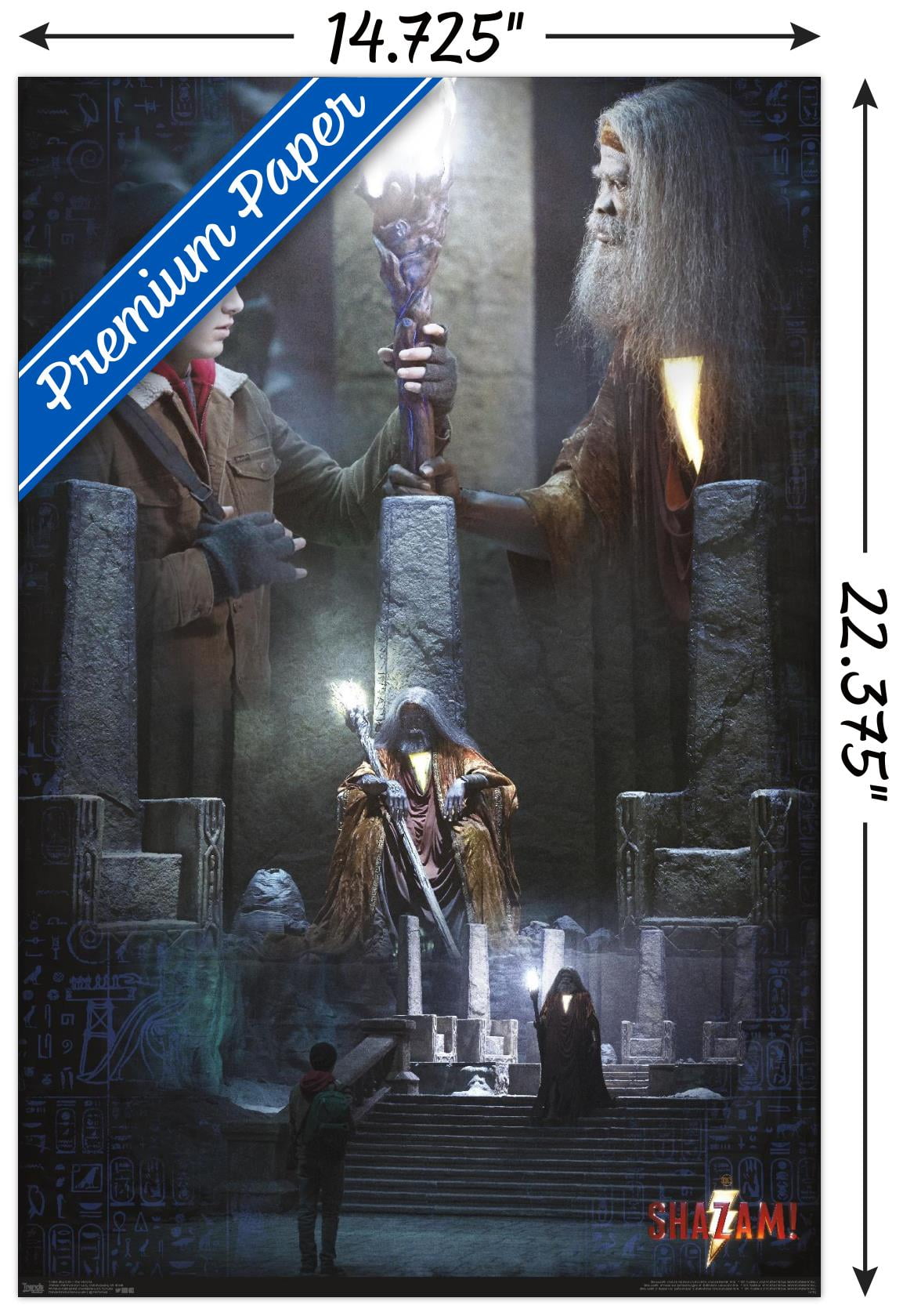 DC Comics Movie - Shazam - The Wizard Wall Poster, 14.725" x 22.375"