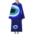 thumbnail image 2 of Evil Eye Talisman Bathrobe Plush Bathrobe Cozy Unisex Winter Bathrobe Warm Water Absorbent, 2 of 9