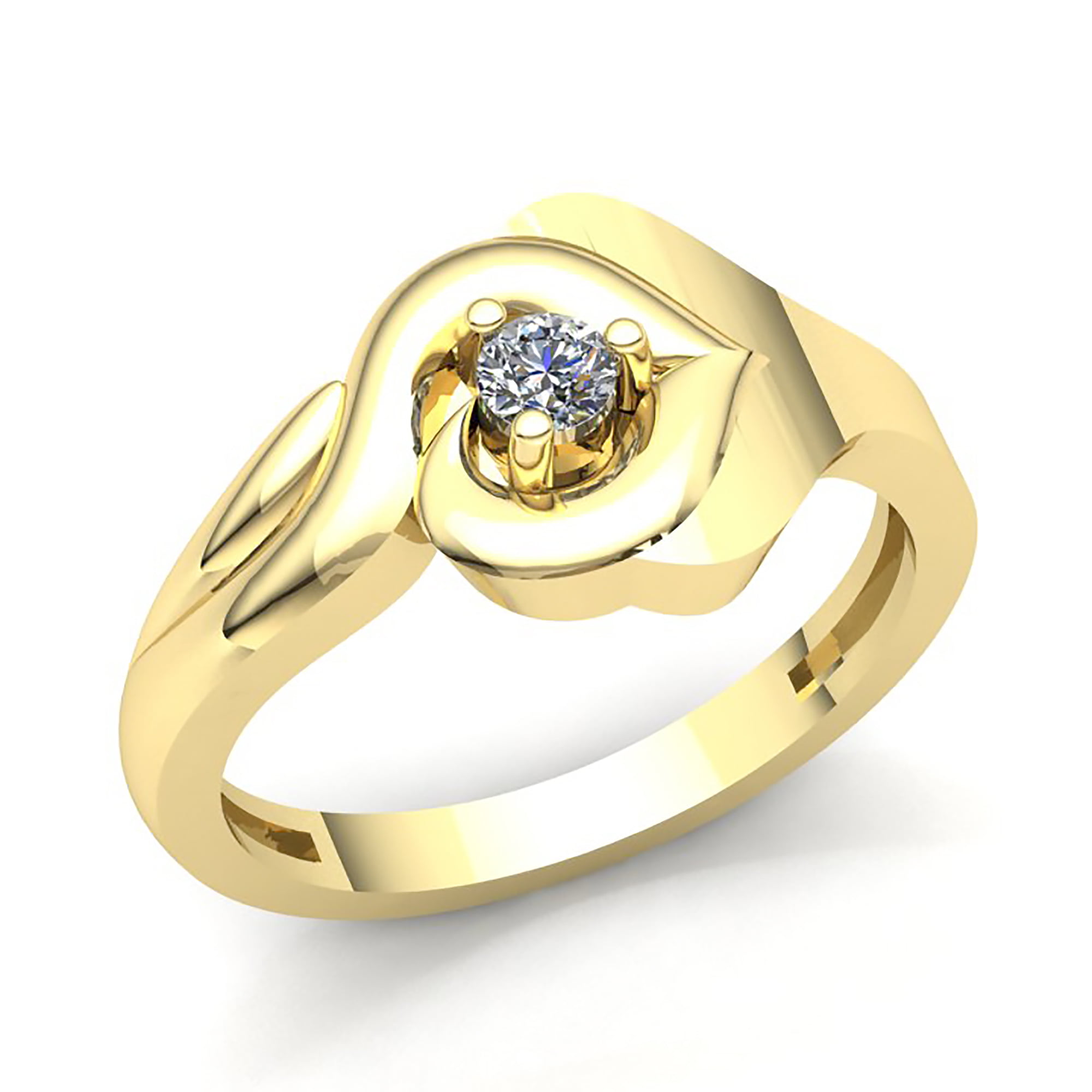 0.25 CT Solitaire Round Cut Simulated Diamond White Gold Finish Minimalist Engagement RingWedding RingPromise RingAnniversary Ring