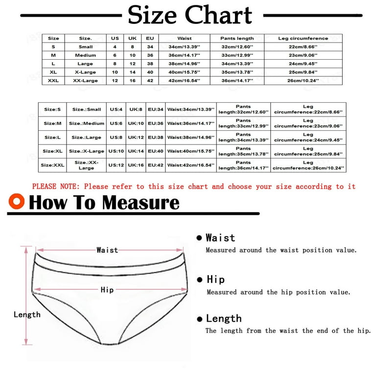Size Chart Underwear