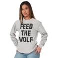 thumbnail image 3 of Feed The Wolf Sarcastic Hangry Gym Long Sleeve TShirt Men Women Brisco Brands M, 3 of 6