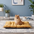 thumbnail image 4 of Short Pile Pet Mat with Ties Cushioned Gripped Bottom Non Slip Crates Furniture for Cats Small Dogs Indoor Soft Washable All Seasons Bed, 4 of 6