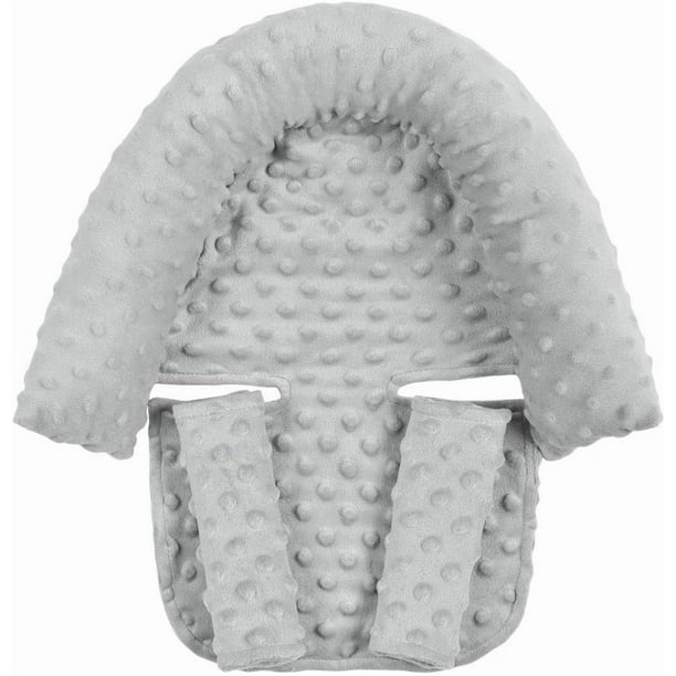 Almohada de apoyo para la cabeza del bebé para el asiento del coche, reposacabezas para bebés con fundas para la correa del cinturón de seguridad a juego, almohada para dormir para recién nacidos