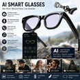 thumbnail image 3 of WEPMOUS AI Smart Glasses with 20MP EIS Camera, Polarized Photochromic UV400 Lenses, Open-Ear Audio, Voice Assistant & App Connectivity, Unisex Black, 3 of 12