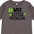 thumbnail image 4 of Inktastic St. Patrick's Day Wee Little Hooligan with Clovers Boys or Girls Long Sleeve Toddler T-Shirt, 4 of 5