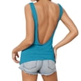 thumbnail image 2 of Backless Tank Tops Women Casual Crew Neck Summer 2026 Trendy Workout Shirts Beach Sleeveless Tops Open Back Sexy Top, 2XL, 2 of 10