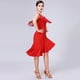 thumbnail image 4 of Vestido de baile latino con borlas Sunnimix rojo L, 4 of 8