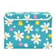 thumbnail image 7 of Yayeee Collapsible Cube Storage Bin with Lid Fabric Closet Decorative Basket with Handles, Small Daisy, 7 of 7