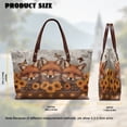 thumbnail image 6 of ZUXONGSY Fox Sunflower Print Top Handle Tote Bag for Women Large Capacity Top Handle Bag Casual Satchel Handbags with Zipper for Shopping Work, 6 of 6