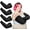 Black, variant on 4 Pairs Plus Size Arm Sleeves UV Sun Protection Cooling Ice Silk Oversized Compression Sleeve Cover for Women