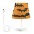 thumbnail image 2 of Retro Bats on Orange Desk Lamp LED Table Nightstand Lamps with 3 Color Temperatures for Home Bedroom Living Room Decor 6x11, 2 of 8