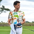 thumbnail image 6 of Balery Animals Printed Men’s Short Sleeve Polo Shirt, Midweight Men's Shirt,Golf Polo shirts -X-Large, 6 of 9