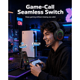 thumbnail image 4 of Wireless Gaming Headset - Surround Sound Gaming Headphones with Noise Canceling Mic - 100-Hour Battery All-Day Play, Over Ear Headphones for Switch, Xbox Series X/S, 4 of 7