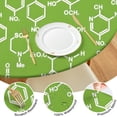 thumbnail image 4 of Math Equations Chemical Structures Green Pattern Round Fitted Tablecloth with Elastic Edge,Dining Table Cover Waterproof,Outdoor Round Tablecloth for Camping,Dining,Indoor and Outdoor, 4 of 7