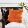 thumbnail image 3 of Home Soft Things Sculpted Stripe Faux Fur Pillow Covers, 1 piece, 20"x20", Burnt Orange, 3 of 9